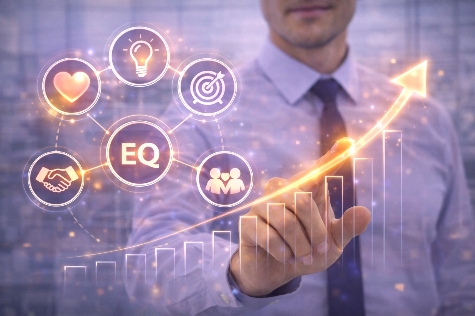 Professional experiencing personal growth through emotional intelligence